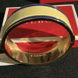 Talbots hinged magnetic bracelet yellow and blue one in singed . With tag